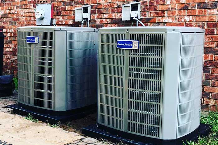 Dual outdoor AC installation setup