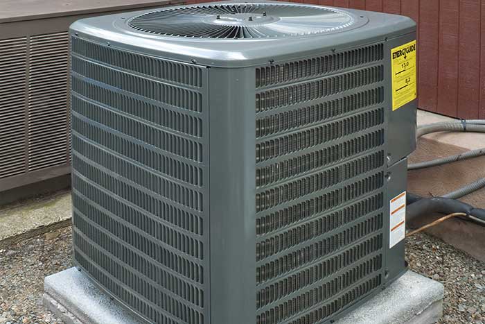 Heat pump maintenance outdoor unit.