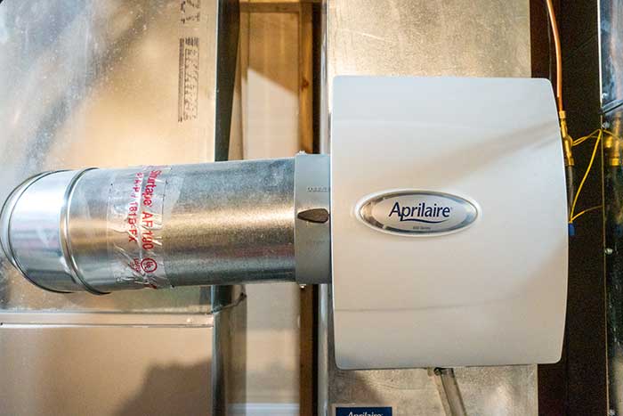Whole-home humidifier system installed