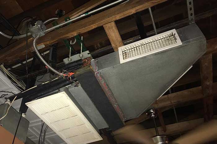 Attic sanitation around duct system
