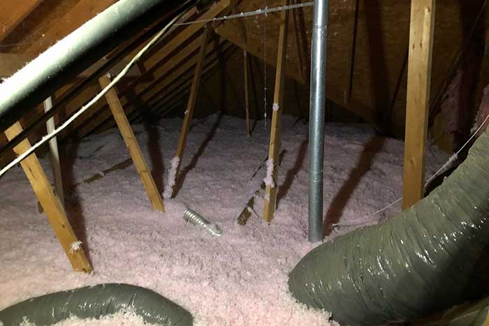Spray foam insulation installation