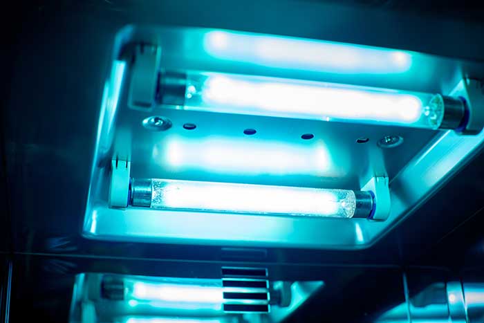 Dual HVAC UV light installation