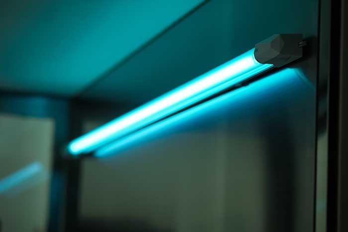 Single HVAC UV light installation