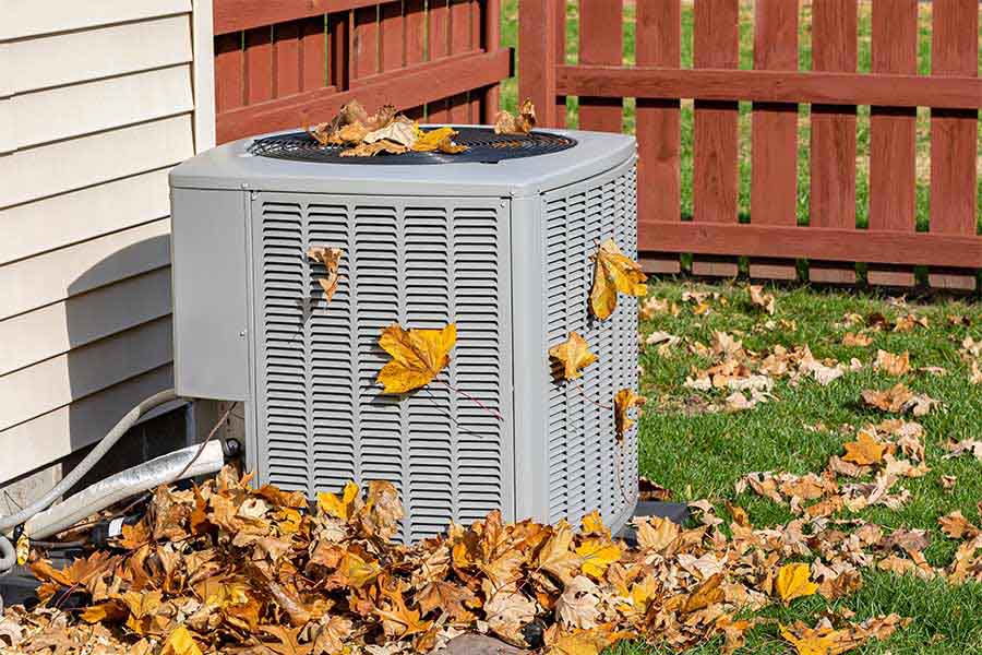 Outdoor unit ready for AC maintenance