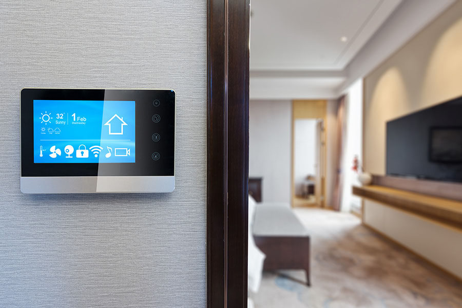 Installed smart thermostat