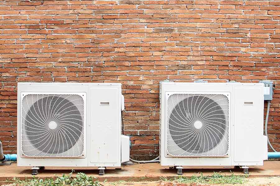 Two ductless mini split units