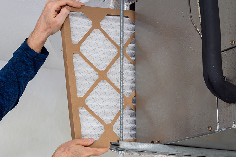 Furnace repair in progress